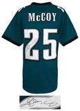 LeSean McCoy (EAGLES) Signed Green Custom Football Jersey - (SCHWARTZ COA)