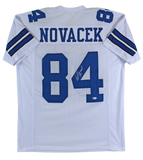 Jay Novacek Authentic Signed White Pro Style Jersey Autographed BAS Witnessed