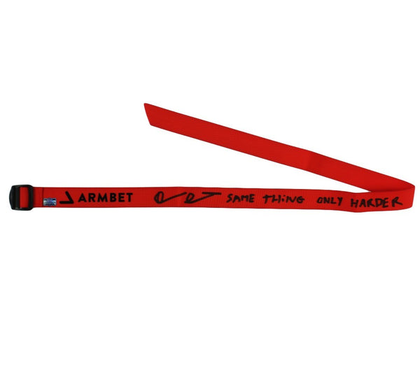 Devon Larratt Signed Armbet 48" Red Arm Wrestling Strap- "Same Thing Only Harder