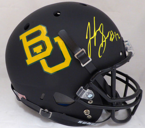 JOSH GORDON AUTOGRAPHED BAYLOR MATTE BLACK FULL SIZE HELMET BECKETT 131621