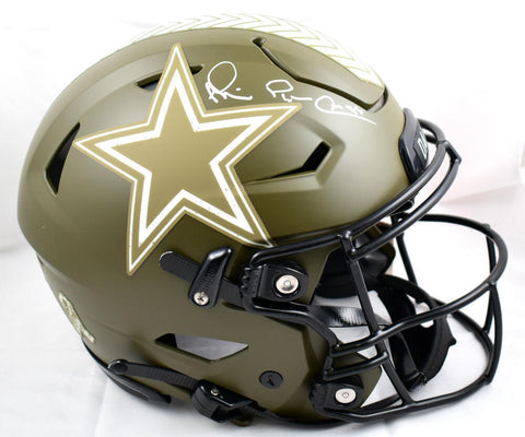 Michael Irvin Signed Cowboys F/S Salute to Service Speed Flex Helmet- Beckett W
