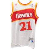Dominique Wilkins Signed Atlanta Hawks Adidas XL White Jersey BAS 48505