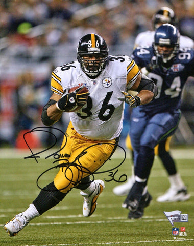 Jerome Bettis Pittsburgh Steelers Autographed 8" x 10" White Running Photograph