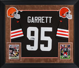 Browns Myles Garrett Signed Brown Nike Limited Framed Jersey BAS Witnessed
