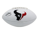 Dalton Schultz Signed Houston Texans Speed Embroidered White NFL Football
