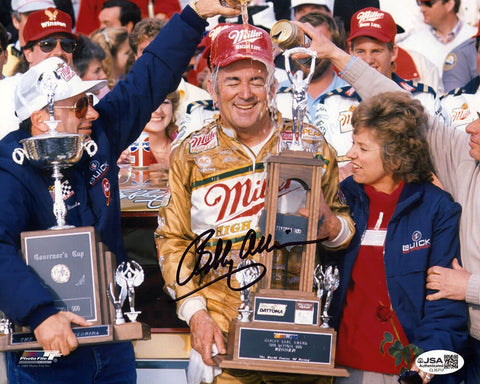 Bobby Allison Signed Daytona 500 Victory Celebration 8x10 Photo - (JSA COA)