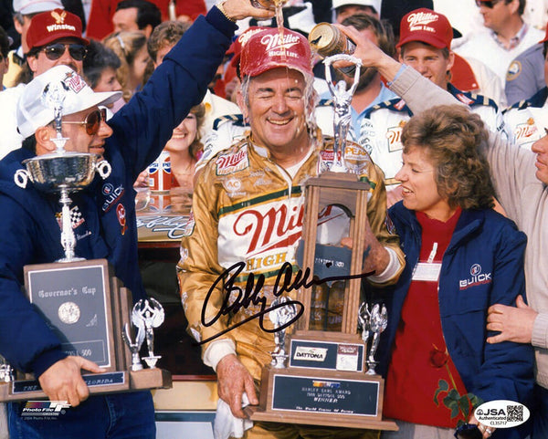 Bobby Allison Signed Daytona 500 Victory Celebration 8x10 Photo - (JSA COA)
