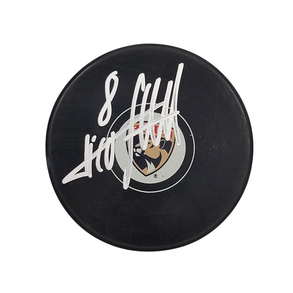 Nico Sturm Autographed Florida Panthers Logo Hockey Puck Beckett Authenticated