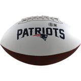 Ty Law Autographed/Signed New England Patriots Logo Football HOF Beckett 54298