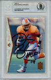 Derrick Brooks Autographed 1995 UD SP #103 w/HOF Trading Card Slab Beckett 57067