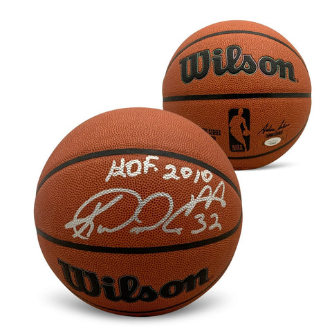 Karl Malone Autographed NBA Full Size Signed Basketball Hall of Fame HOF JSA COA