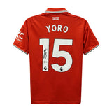 Leny Yoro Signed Manchester United 2026-27 Soccer Jersey #15 with Beckett COA