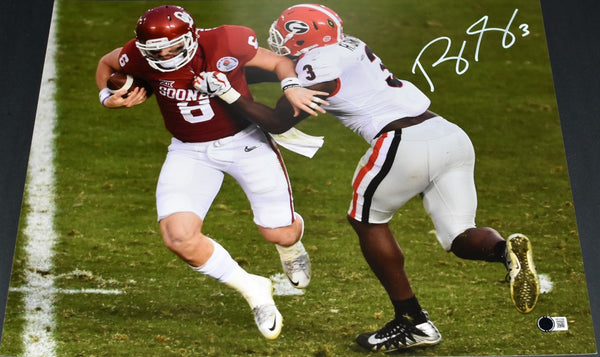 ROQUAN SMITH AUTOGRAPHED GEORGIA BULLDOGS ROSE BOWL 16x20 PHOTO BECKETT