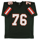 Miami Warren Sapp "All About the U!" Signed Green Pro Style Jersey BAS Witnessed
