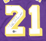 Michael Cooper Signed Lakers Jersey (Beckett) Los Angeles Guard 1978-1990