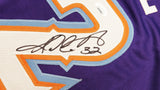 UTAH JAZZ KARL MALONE AUTOGRAPHED SIGNED PURPLE JERSEY JSA STOCK #237062