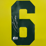 Roberto Carlos Signed Brazil Home Soccer Jersey #6 with Beckett Witness