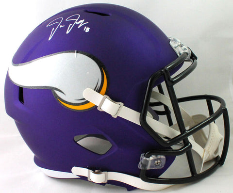 Justin Jefferson Signed Minnesota Vikings F/S Speed Helmet-Beckett W Auth *White