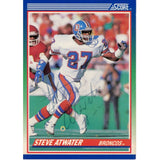 Steve Atwater Autographed/Signed 1990 Score 107 Trading Card AS IS Beckett 59191