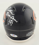 Kevin Butler Signed Chicago Bears Speed Mini Helmet Inscribed "Bear Down" (PSA)