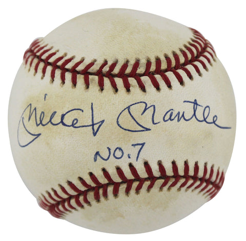 Yankees Mickey Mantle "No. 7" Authentic Signed Oal Baseball UDA #UDR19318