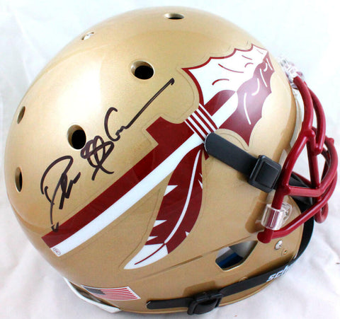 Deion Sanders Autographed Florida State Gold Schutt Authentic F/S Helmet-BAWHolo