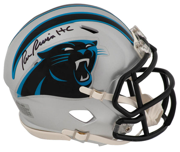 Ron Rivera Signed Panthers Riddell Speed Mini Helmet w/HC -(SCHWARTZ SPORTS COA)