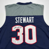Autographed/Signed Breanna Stewart UConn Connecticut Blue College Jersey JSA COA
