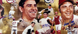 Yogi Berra, Carlton Fisk, Johnny Bench Signed Unframed 12x36 MLB Pamoramic Photo