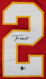 Trent McDuffie Authentic Signed Red Pro Style Jersey Autographed BAS
