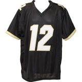 Travis Hunter Autographed College Style Black XL Jersey Beckett Witness 51418