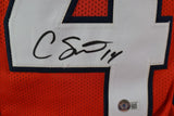 Courtland Sutton Autographed Denver Broncos Custom Orange Jersey Beckett COA