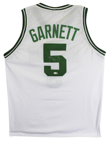 Kevin Garnett Boston Signed White Basketball Jersey JSA QR