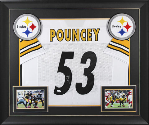 Maurkice Pouncey Authentic Signed White Pro Style Framed Jersey JSA