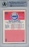 Ralph Sampson Signed 1986-87 Fleer #97 Rookie Card Beckett 10 Slab 42931