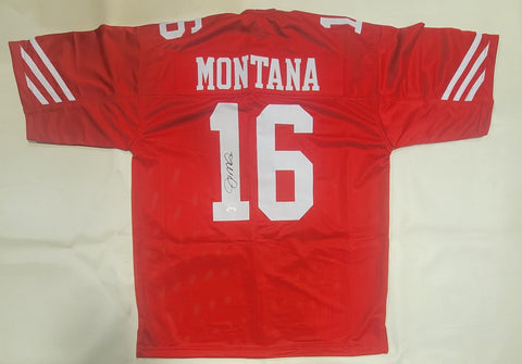 JOE MONTANA AUTOGRAPHED SIGNED PRO STYLE CUSTOM XL JERSEY W/ JSA HOLOGRAM ONLY