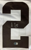 Amari Cooper Cleveland Signed White Football Jersey BAS ITP