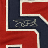 FRAMED Signed SHANE BIEBER 35x39 Cleveland Red Jersey JSA COA Auto