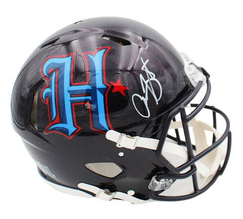 Arian Foster Signed Houston Texans Speed Authentic Color Rush H-Town NFL Helmet