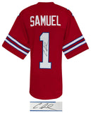 Curtis Samuel Signed Red Custom Football Jersey -(SCHWARTZ COA)