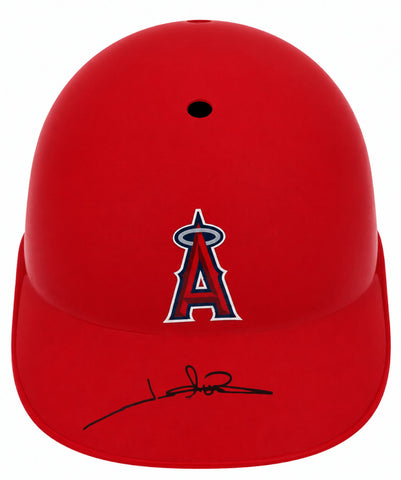 Jim Abbott Signed LA Angels Souvenir Replica Batting Helmet - (SCHWARTZ COA)