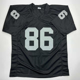 Autographed/Signed Raghib Ismail Rocket Oakland Black Football Jersey Beckett BA