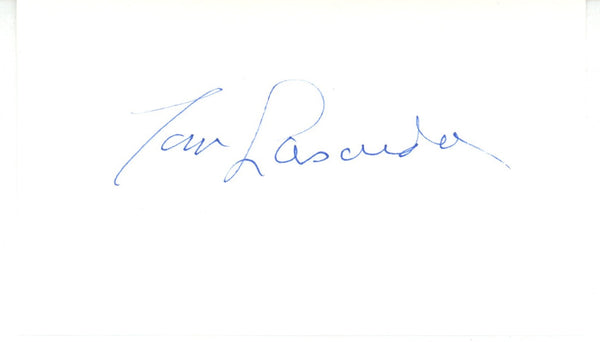 Tommy Lasorda Autographed/Signed Los Angeles Dodgers Index Card Beckett 56538