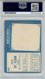 Bob St. Clair Autographed/Signed 1961 Topps #63 Trading Card PSA Slab 43709