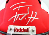 T.J. Watt Autographed Wisconsin Badgers Amp Speed F/S Helmet- Beckett W *Silver
