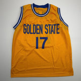 Autographed/Signed Chris Mullin Golden State Yellow Jersey Beckett BAS COA