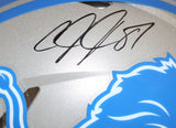 Calvin Johnson Autographed Detroit Lions Authentic Helmet Beckett 44037