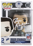 Cowboys Roger Staubach Authentic Signed #82 Funko Pop Figure BAS Wit #WY25951