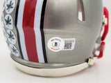 NICK BOSA AUTOGRAPHED OHIO STATE FLASH GRAY SPEED MINI HELMET BECKETT QR 203887