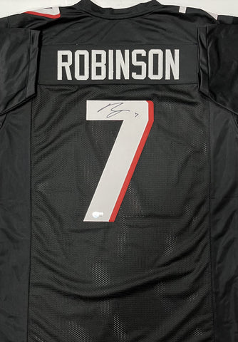Falcons Running Back BIJAN ROBINSON Signed Custom Replica Black Jersey AUTO BAS